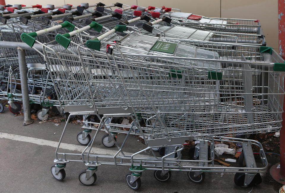 Reporting abandoned Woolworths supermarket trolleys for chance to win $60,000 supermarket cash.