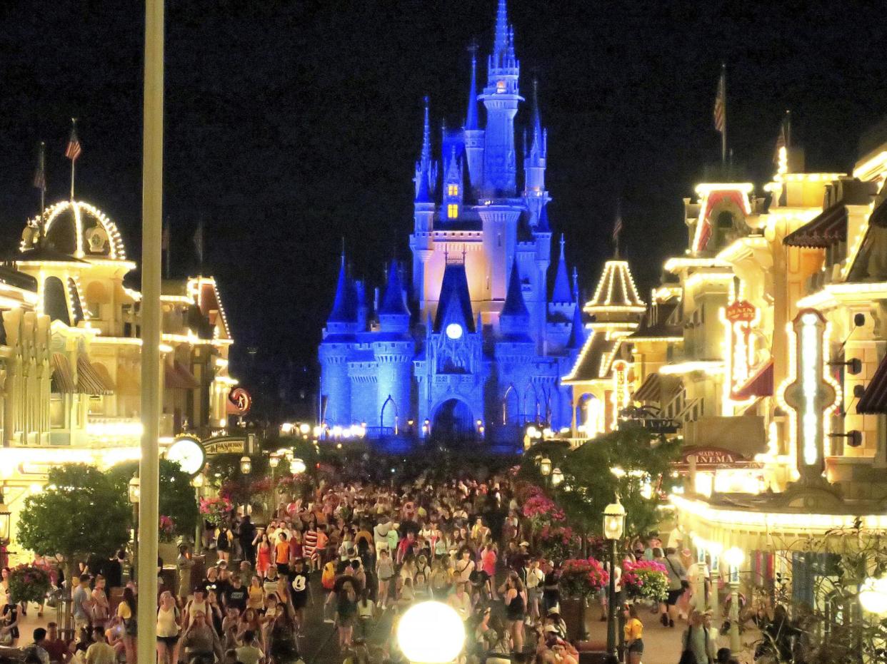 Disneyworld Magic Kingdom at night: (Orlando Sentinel)