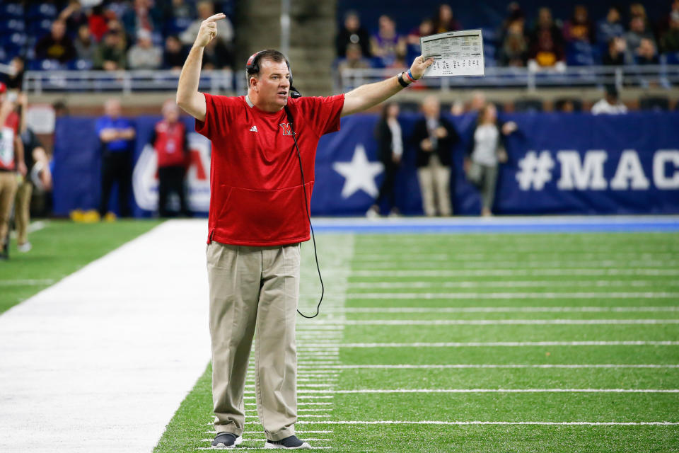 Miami RedHawks head coach Chuck Martin is in his sixth season and has yet to win a bowl game. (Photo by Scott W. Grau/Icon Sportswire via Getty Images)