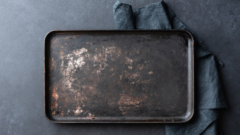 Rusted baking sheet