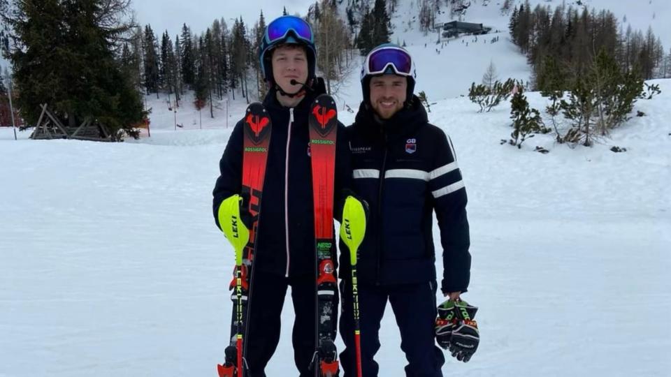 Cozens (left), and his guide Adam Hall, are working to make their Paralympic debut in 2026