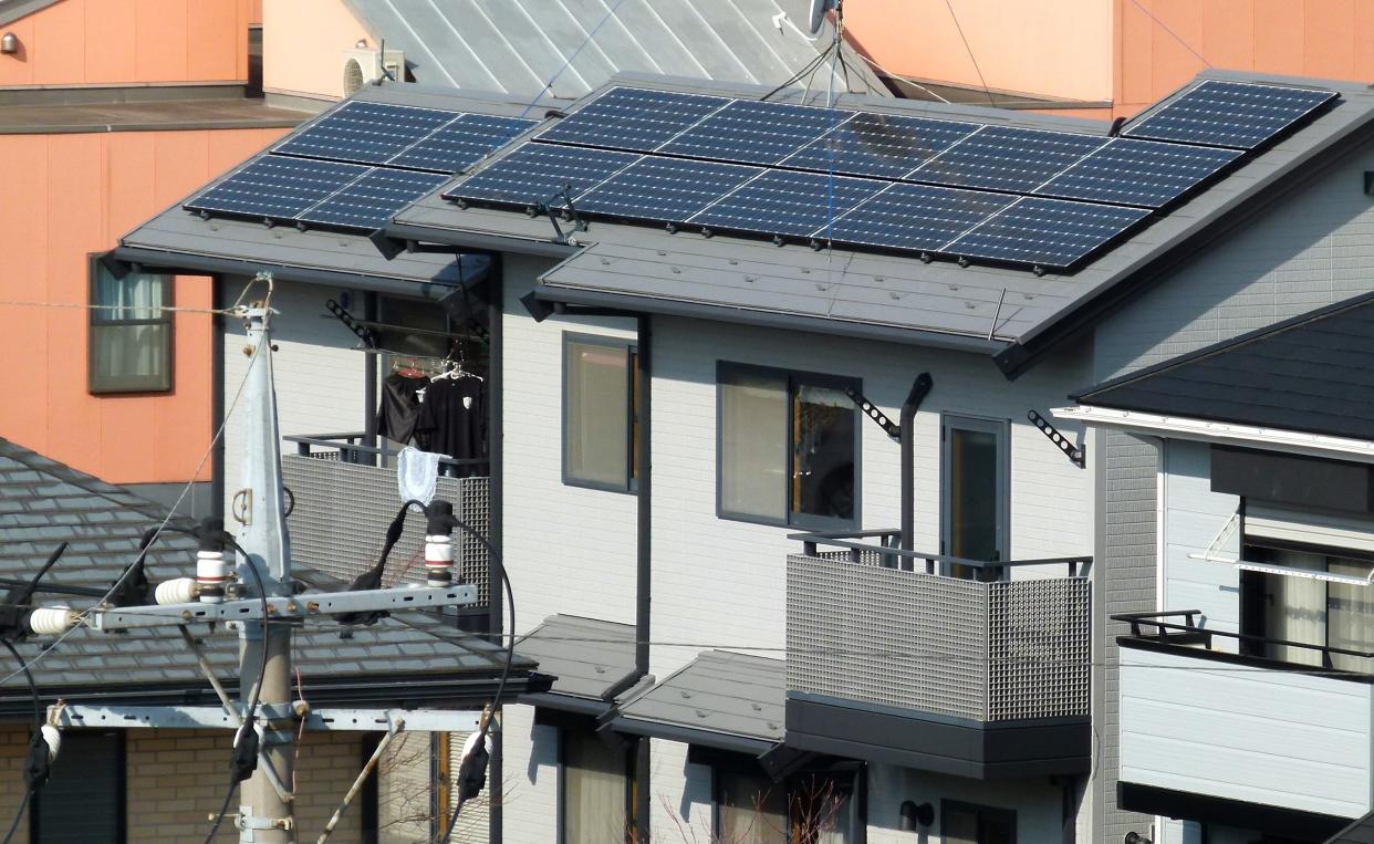 A rooftop solar installation in Yokohama, near Tokyo. CoCreatr via Flickr