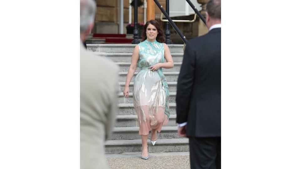 Princess Eugenie wore the dress to attend the Duke of Edinburgh Gold Award presentations at Buckingham Palace in May 2019