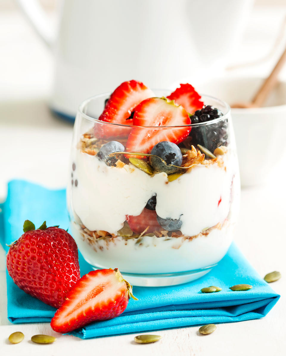 Eat yogurt for breakfast