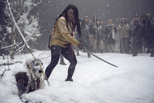 Gene Page/AMC Danai Gurira as her character Michonne in "The Walking Dead"