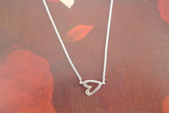 Sideways Heart Necklace