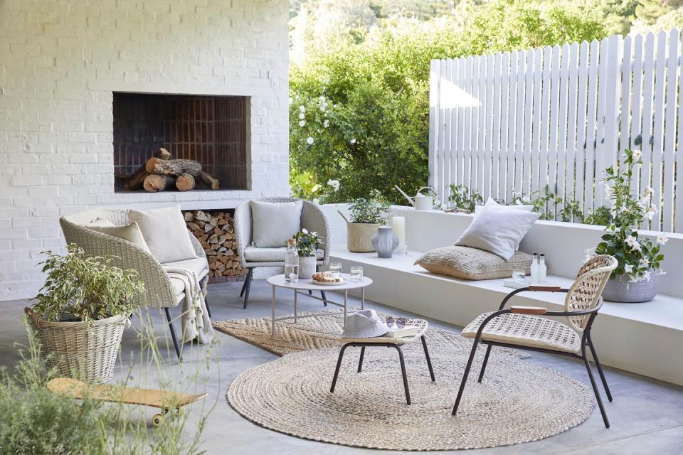 <p>A sure-fire way to brighten up your outdoor area, <a href="https://www.housebeautiful.com/uk/garden/g32728371/outdoor-rugs/" rel="nofollow noopener" target="_blank" data-ylk="slk:garden rugs;elm:context_link;itc:0;sec:content-canvas" class="link ">garden rugs</a> provide a cosy feel underfoot, especially on hard floors and patios. We love this jute rug from John Lewis, which adds a real rustic touch. But don't be afraid to invest in a bold, patterned or colourful rug either; it will bring some personality to your outdoor space. </p><p>'Outdoor rugs are being used to extend the living space beyond the house,' says Daniel Prendergast, Design Director at <a href="https://go.redirectingat.com?id=127X1599956&url=https%3A%2F%2Fwww.therugseller.co.uk%2F&sref=https%3A%2F%2Fwww.housebeautiful.com%2Fuk%2Fgarden%2Fg36276312%2Finstagrammable-garden%2F" rel="nofollow noopener" target="_blank" data-ylk="slk:therugseller.co.uk;elm:context_link;itc:0;sec:content-canvas" class="link ">therugseller.co.uk</a>. 'Outdoor rugs are also quite practical – bringing less dirt indoors from underfoot and covering "imperfect" grass and patios.'</p><p>Pictured: Jute rug, £100, John Lewis</p><p><a class="link " href="https://www.housebeautiful.com/uk/garden/g32728371/outdoor-rugs/" rel="nofollow noopener" target="_blank" data-ylk="slk:READ MORE: THE BEST OUTDOOR RUGS;elm:context_link;itc:0;sec:content-canvas">READ MORE: THE BEST OUTDOOR RUGS</a></p>