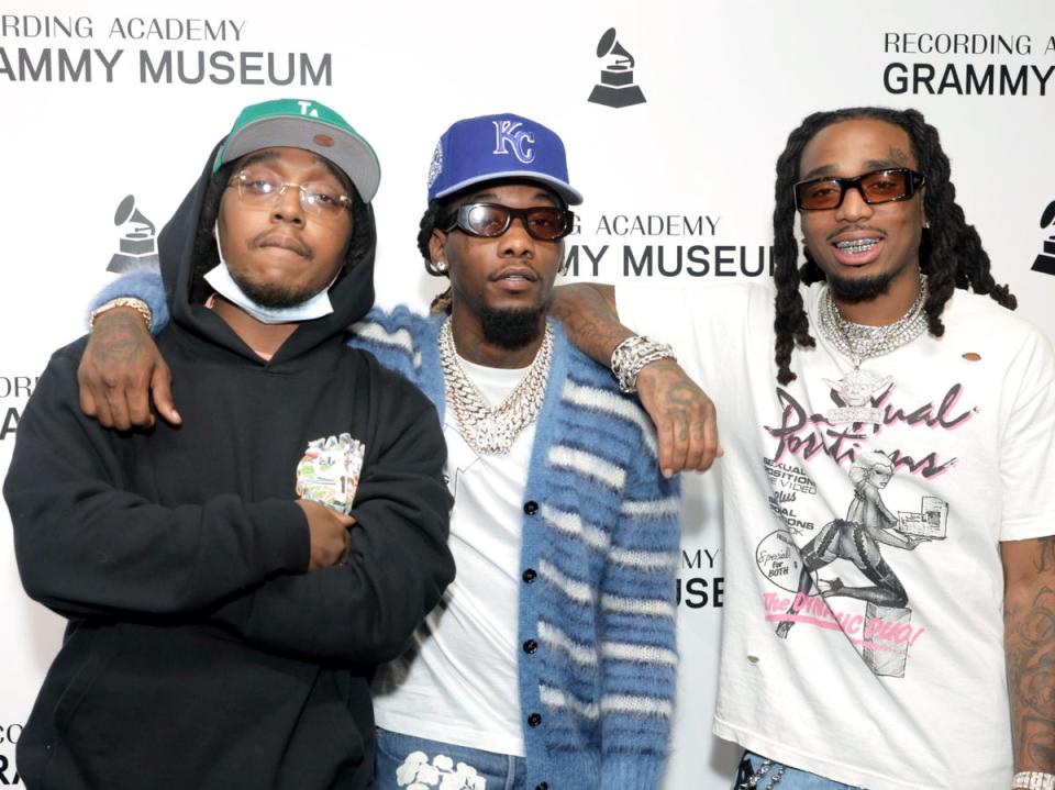 Takeoff, Offset, and Quavo of Migos (Getty Images for The Recording A)