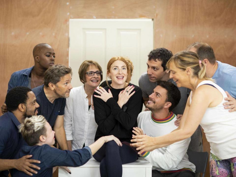 The cast of ‘Company’ in rehearsals (Helen Maybanks)