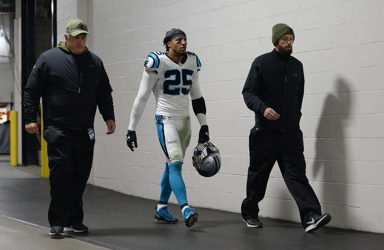 Eric Reid said he has received quite a few drug tests from the NFL. (AP Photo)