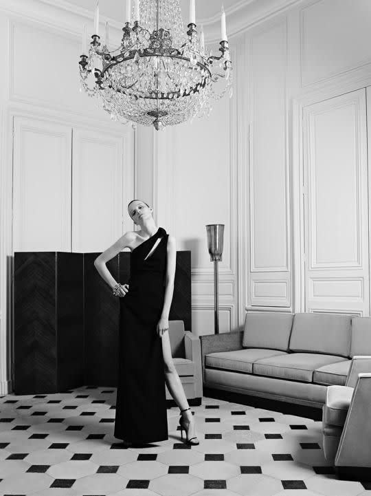 A look from Yves Saint Laurent’s couture collection. Photo: Hedi Slimane