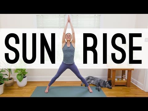 <p><strong>How long? </strong>15 minutes</p><p>A flow for first thing, this yoga class is designed to be done straight after waking up. Roll out your <a href="https://www.womenshealthmag.com/uk/fitness/yoga/g25471397/best-yoga-mats/" rel="nofollow noopener" target="_blank" data-ylk="slk:yoga mat;elm:context_link;itc:0;sec:content-canvas" class="link ">yoga mat</a> the night before to make sure the snooze button doesn't get the better of your best intentions. </p><p><a href="https://www.youtube.com/watch?v=r7xsYgTeM2Q&ab_channel=YogaWithAdriene" rel="nofollow noopener" target="_blank" data-ylk="slk:See the original post on Youtube;elm:context_link;itc:0;sec:content-canvas" class="link ">See the original post on Youtube</a></p>