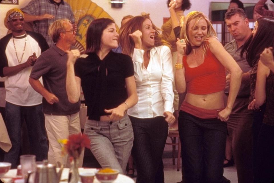 Selma Blair (left) and Christina Applegate (center) starred alongside Cameron Diaz (right) in the 2002 film "The Sweetest Thing."