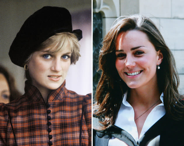 <div class="caption-credit"> Photo by: Courtesy of the Middleton family, Getty Images (Ka</div><div class="caption-title">When she was young</div>Both Diana and Kate were put-together and stylish even as young women. Here's Diana at the Braemar Games in September, 1981, and Kate at school in Scotland, June 23, 2005. Kate's look is confident office-casual. Diana's side-beret and high-collared plaid top were playful, girlish, and very 80s. <br> <br> More on Shine: <a rel="nofollow noopener" href="http://yhoo.it/PvGpk1" target="_blank" data-ylk="slk:Kate Middleton's style, there's an app for that;elm:context_link;itc:0;sec:content-canvas" class="link ">Kate Middleton's style, there's an app for that</a> <br>