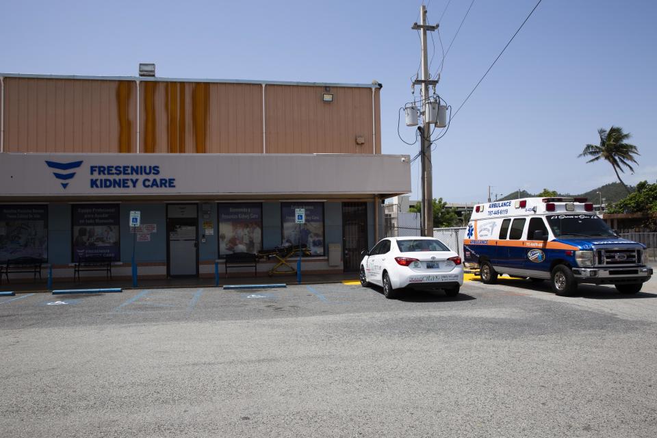 For months, Vieques patients have embarked on 11-hour journeys three times a week to receive dialysis treatment at the&nbsp;Fresenius Kidney Care Center in Humacao, Puerto Rico. (Photo: Mike Caravella/HuffPost)