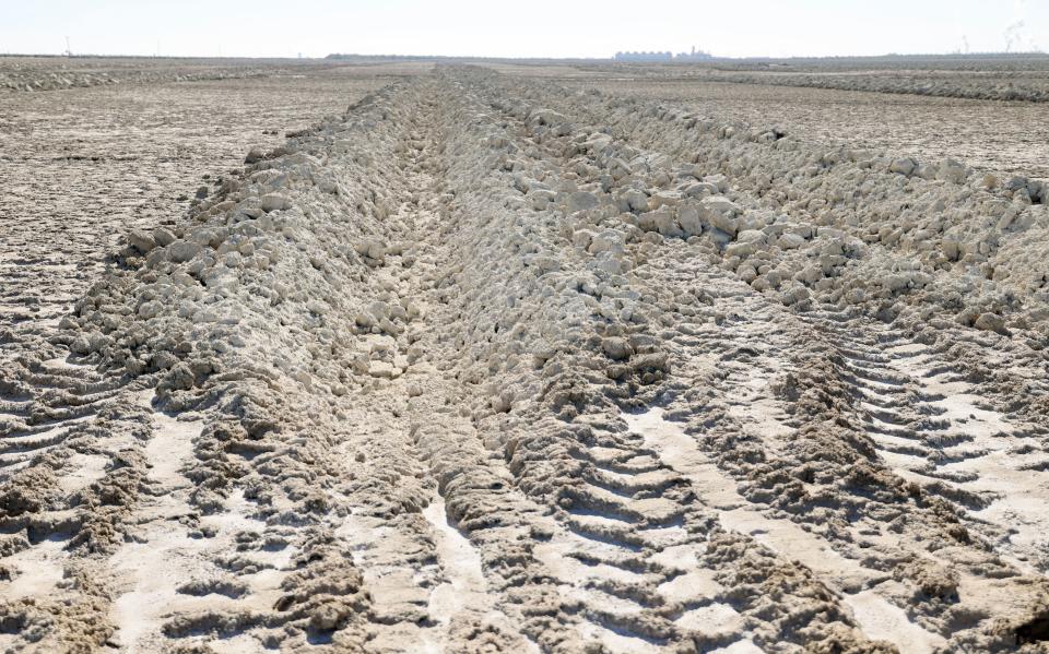 Surface roughening for dust mitigation is pictured near Red Hill Park and the Salton Sea in Imperial County, Calif., on Tuesday, Dec. 12, 2023. | Kristin Murphy, Deseret News