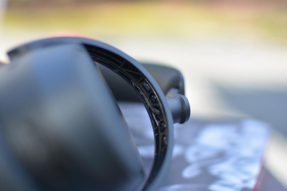 <p>Sennheiser Accentum Plus headphones earcup detail.</p>
