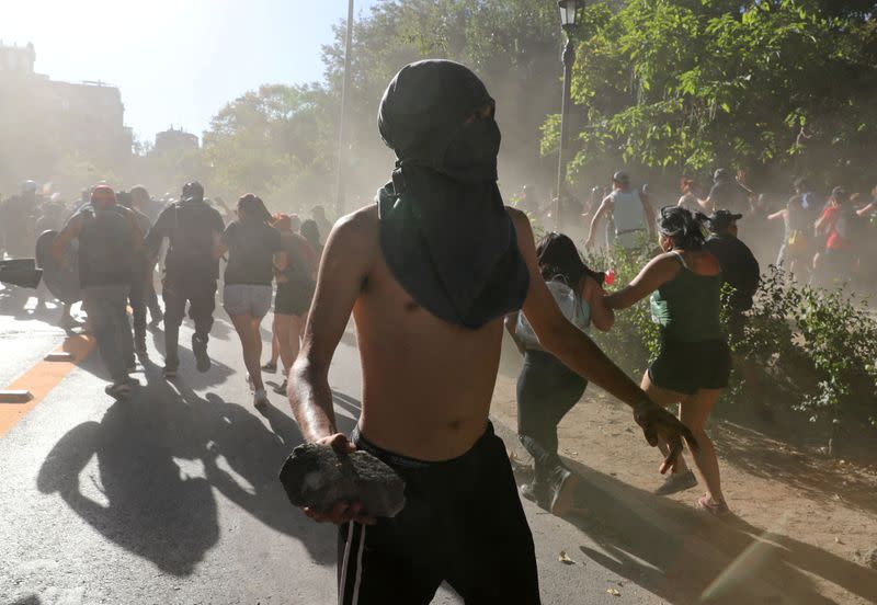 Protest against Chile's government in Santiago