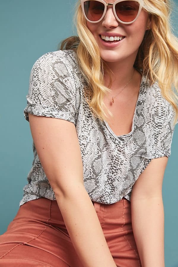 Anthropologie Neutral Motif Classic V-Neck Tee (Photo: Anthropologie)