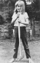 <p>A barefoot Diana poses with a croquet mallet while on holiday in Itchenor, West Sussex.</p>