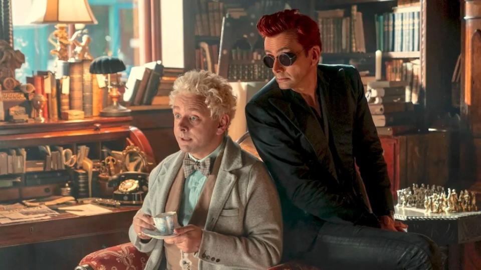 Michael Sheen and David Tennant in "Good Omens". Season 2