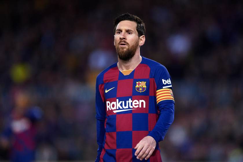 FC Barcelona's Lionel Messi walks on the field during a match.