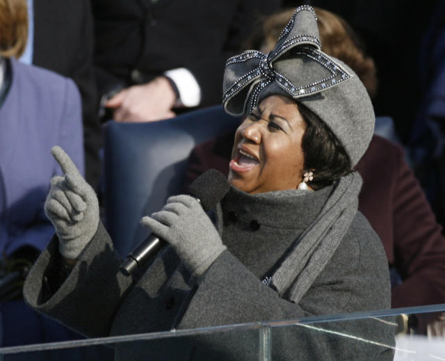Aretha Franklin singt sie bei der Amtseinf&#xfc;hrung von Barack Obama im Januar 2009 in Washington D.C.