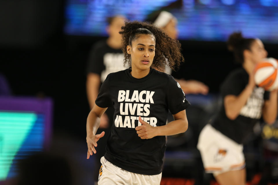 Puma basketball athlete Skylar Diggins-Smith said the Fusion Nitro and DREAMER 2 are her go-to sneakers this season. (Photo by Jevone Moore/Icon Sportswire via Getty Images)