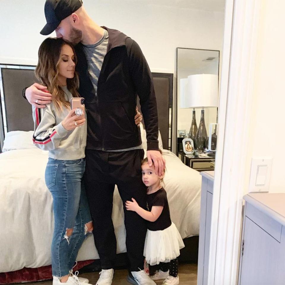 Jana Kramer, Mike Caussin and their daughter | Jana Kramer/Instagram