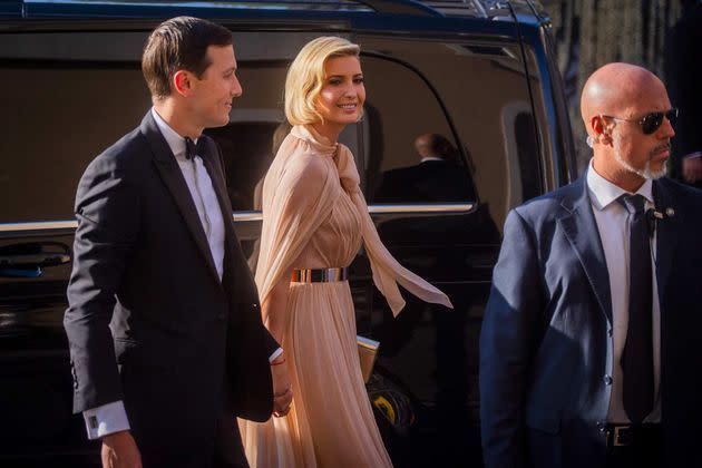 <p>Jared Kushner et Ivanka Trump à Rome pour le mariage Misha Nonoo et Michael Hess, le 20 septembre 2019.</p>