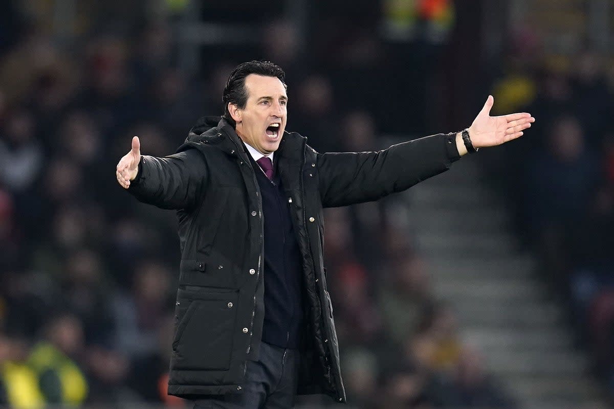 Aston Villa manager Unai Emery (PA Wire)