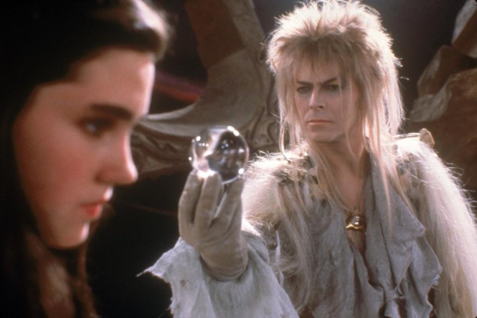 David Bowie as Jareth in a still from Labyrinth. (Tristar)