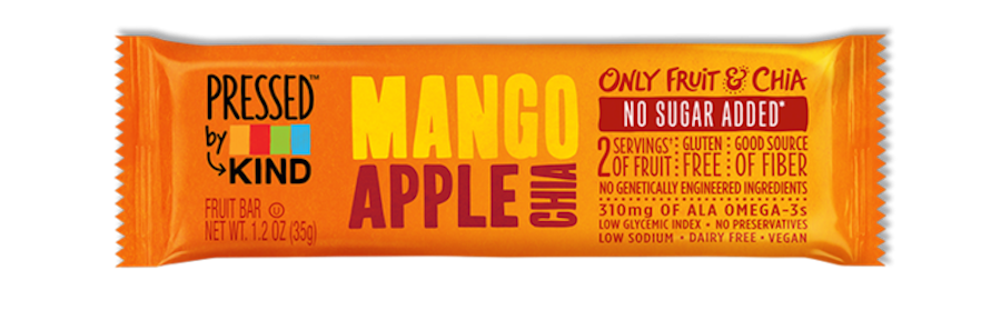 Pressed by Kind Mango Apple Chia Bars, $20 for 12 bars