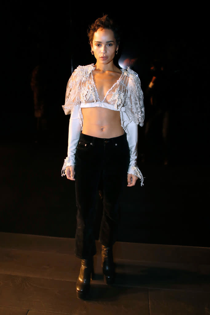 PFW: Zoë Kravitz at Saint Laurent