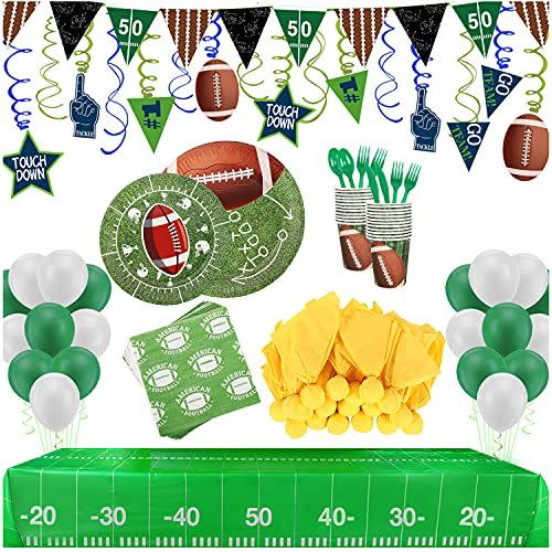 9) Esjay Football Party Supplies and Decorations Set