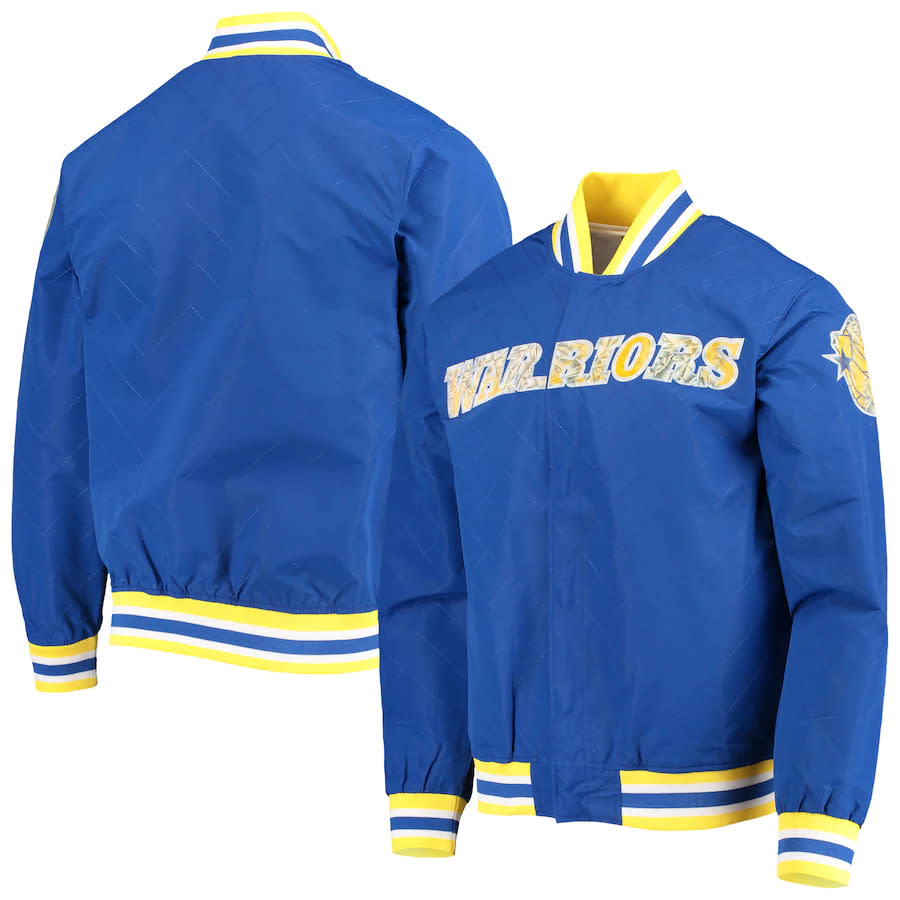 Blue Warriors jacket, front and back