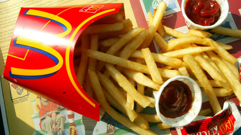 McDonald's french fries and ketchup
