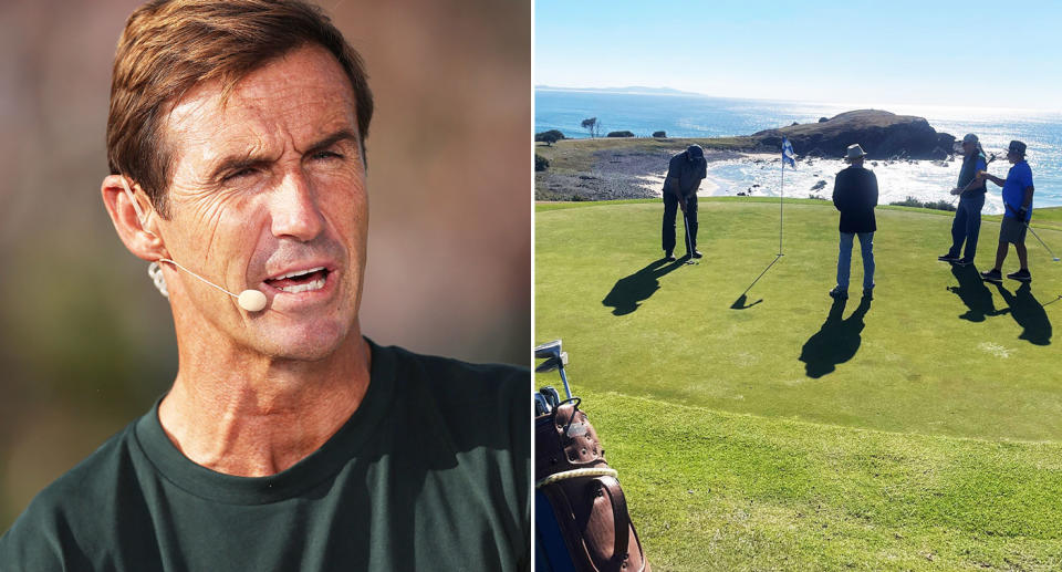 Aussie sporting royalty such as Andrew Johns have a known affinity to the Crescent Head Golf Club. Pic: Getty/supplied