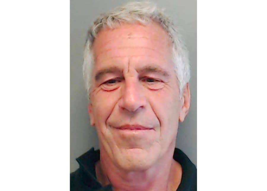 FILE – This July 25, 2013, file image provided by the Florida Department of Law Enforcement shows financier Jeffrey Epstein. The U.S. Virgin Islands has reached a settlement announced on Wednesday, Nov. 30. 2022, of more than $105 million in a sex trafficking case against the estate of financier Jeffrey Epstein. (Florida Department of Law Enforcement via AP, File)