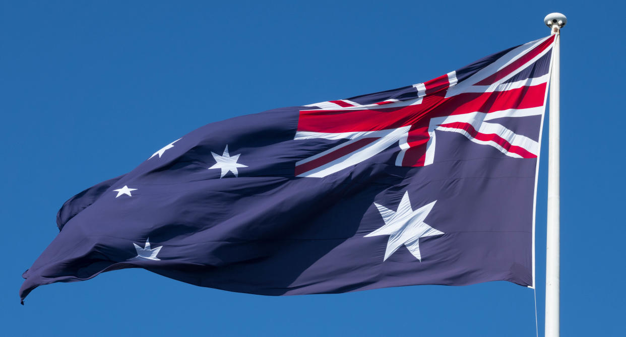 The Australian flag.