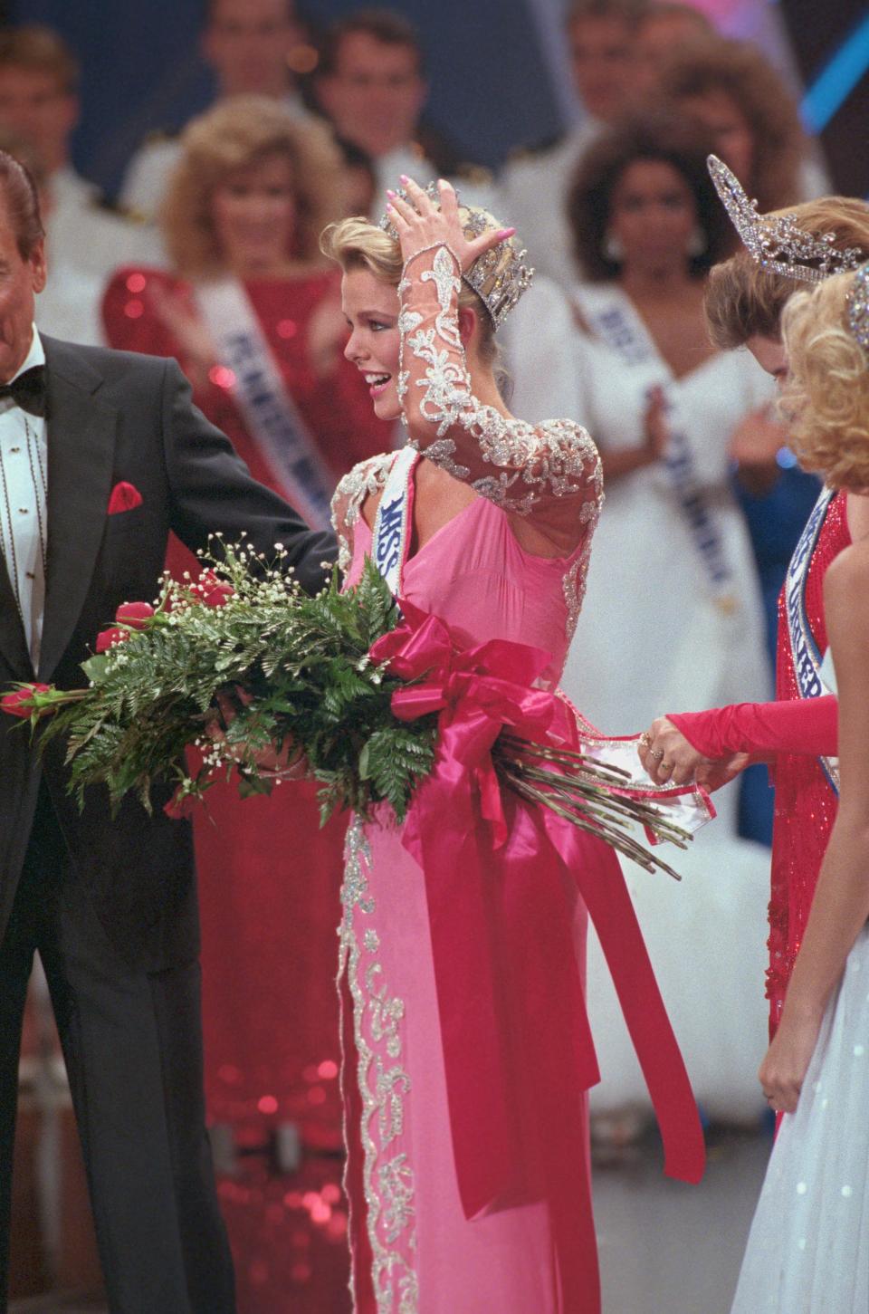 Miss USA Christy Fichtner smiles as she is crowned queen.