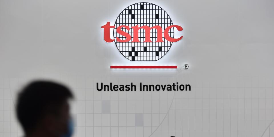 TSMC exhibition area at the World Semiconductor Congress 2022 in China.