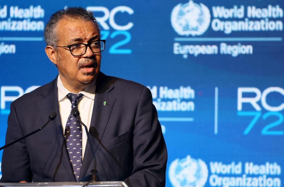 Director-General of the World Health Organisation (WHO) Tedros Adhanom Ghebreyesus (AFP via Getty Images)