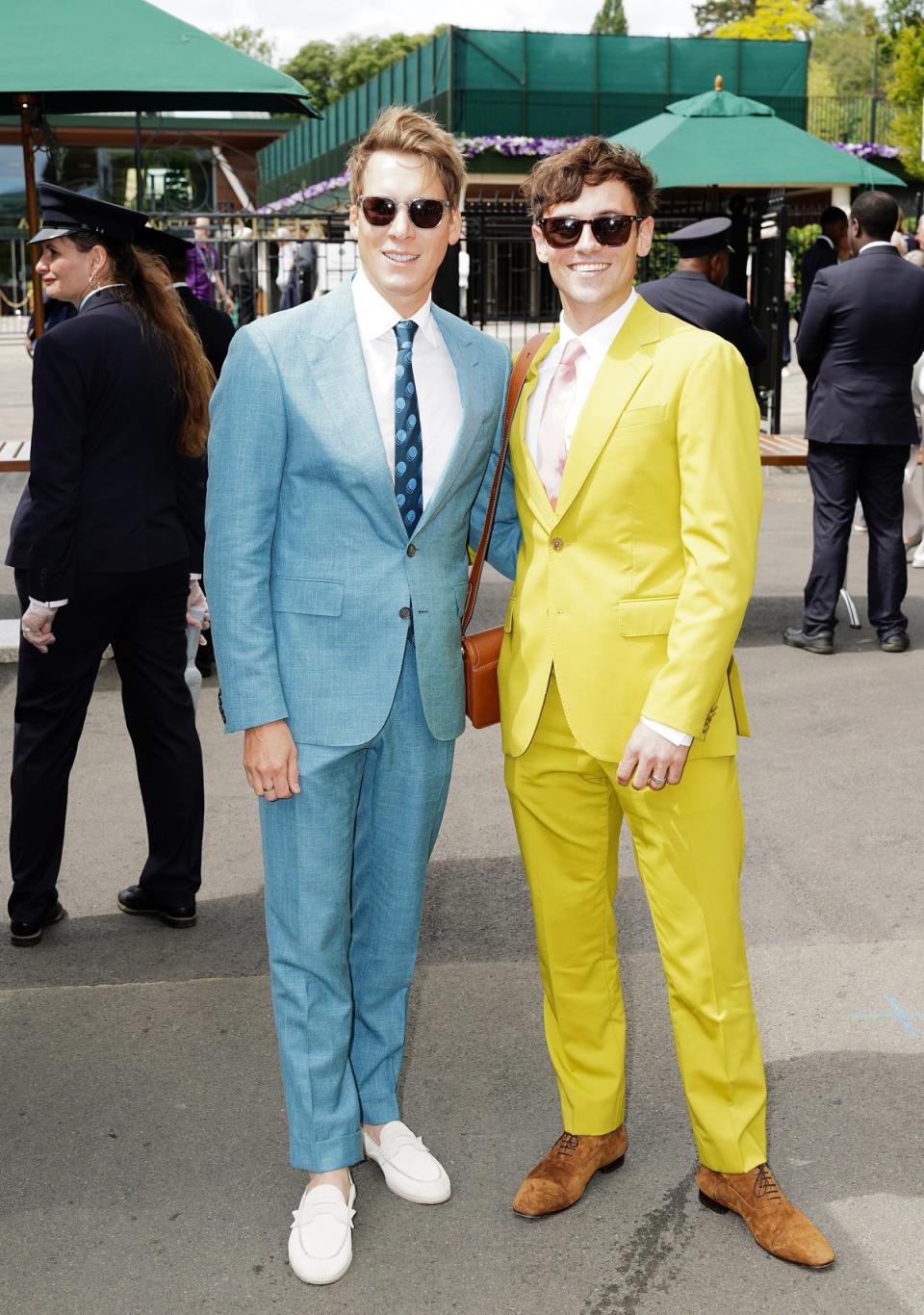 Dustin Lance Black (L) and Tom Daley (Aaron Chown/PA)