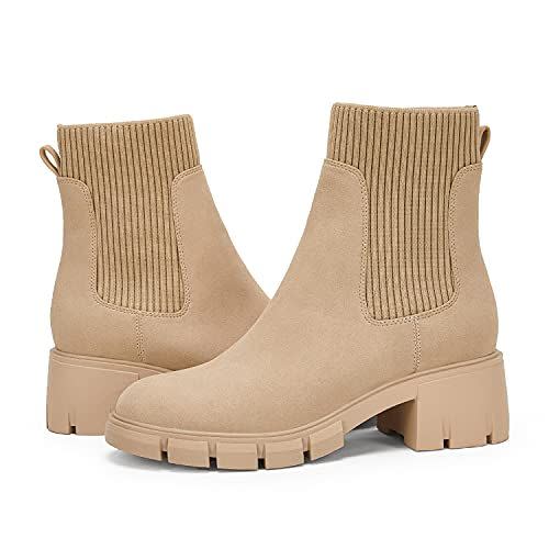 Ruanyu Lug Sole Platform Ankle Boots