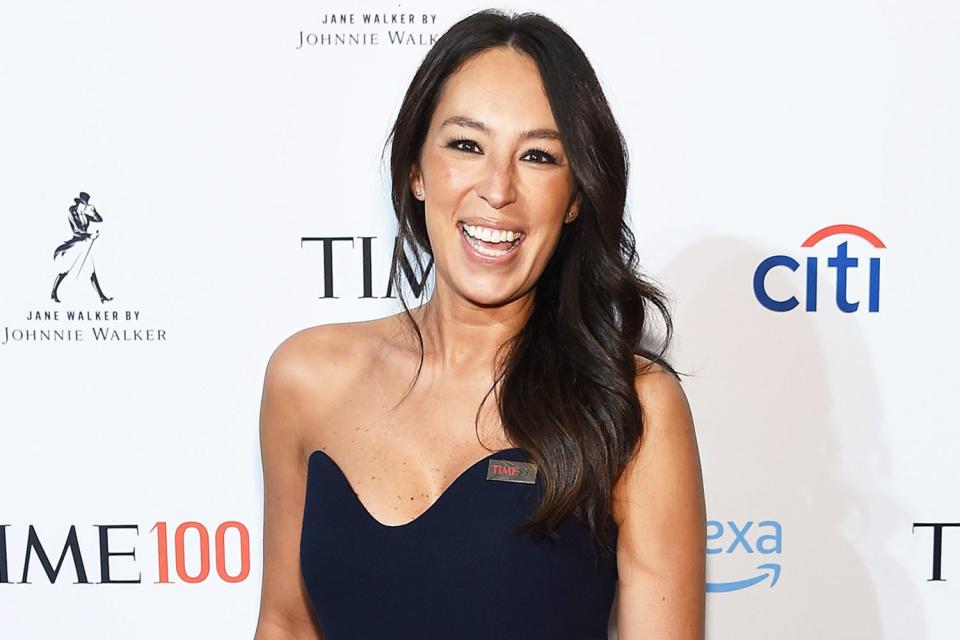 <p>Larry Busacca/Getty</p> Joanna Gaines in 2019