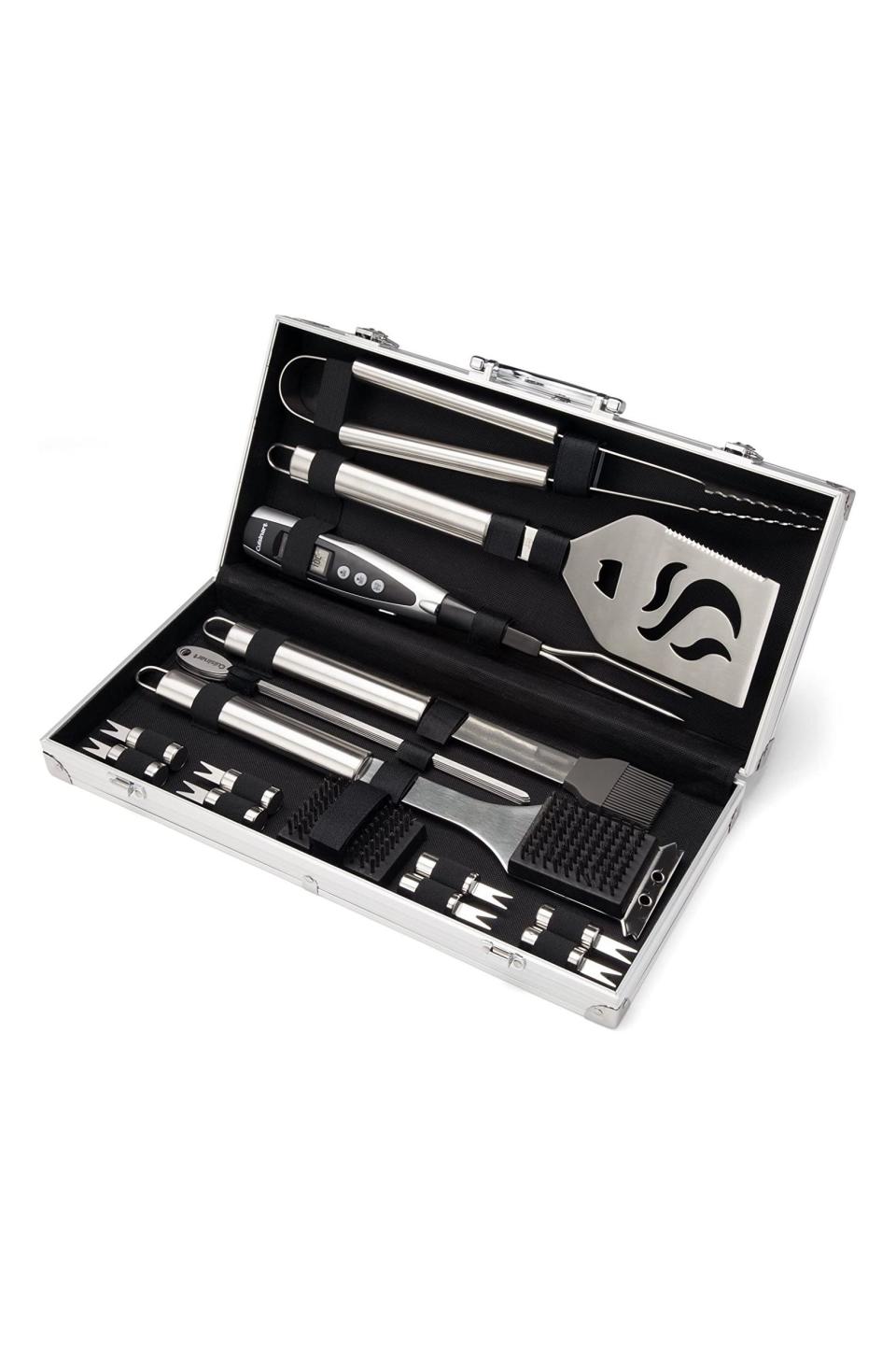 Cuisinart CGS-5020 BBQ Tool Aluminum Carrying Case, Deluxe Grill Set, 20-Piece