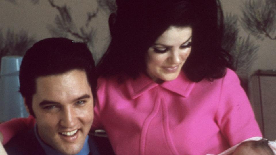 elvis presley and priscilla with baby lisa marie