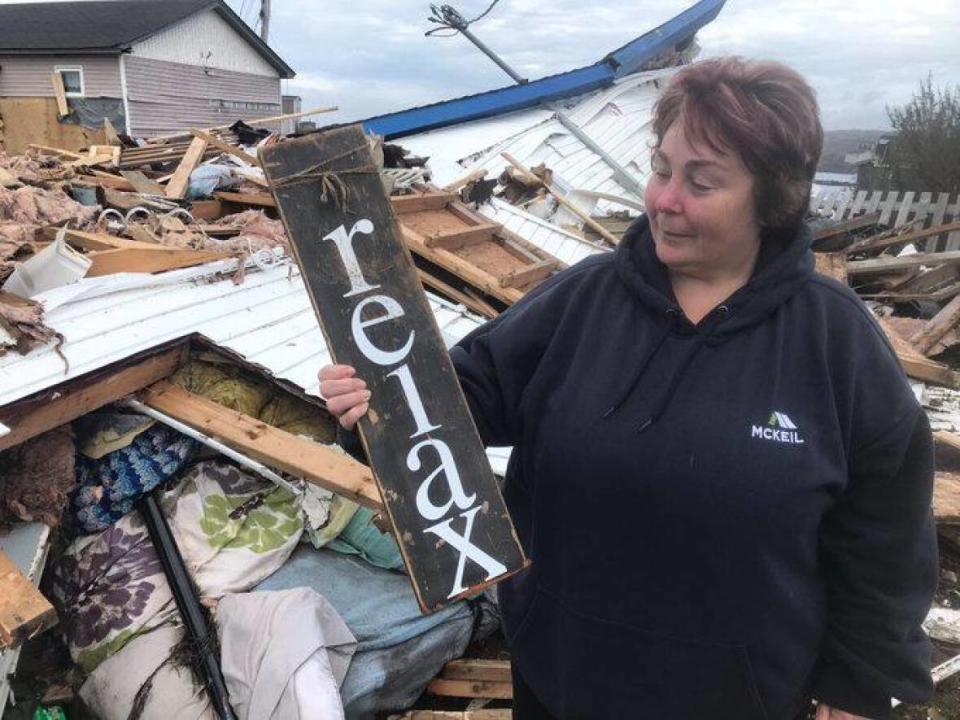 Paula Keeping lost her home of 24 years to a storm surge generated by post-tropical storm Fiona on Saturday. (Terry Roberts/CBC - image credit)