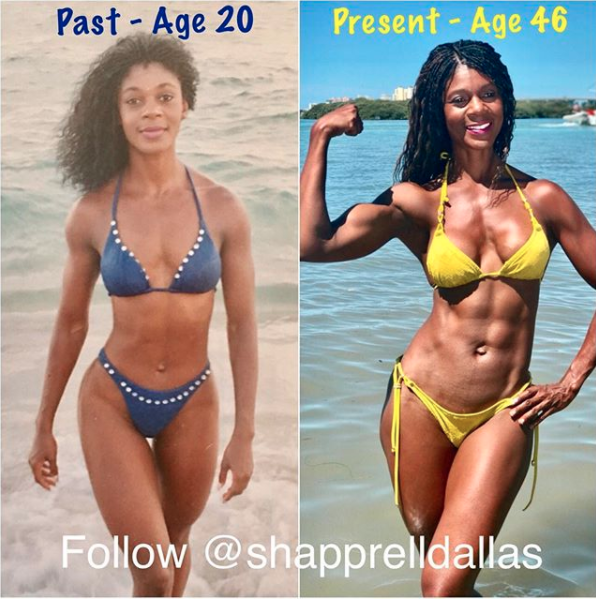 She has shared countless stunning 'then and now' images online. Photo: Instagram